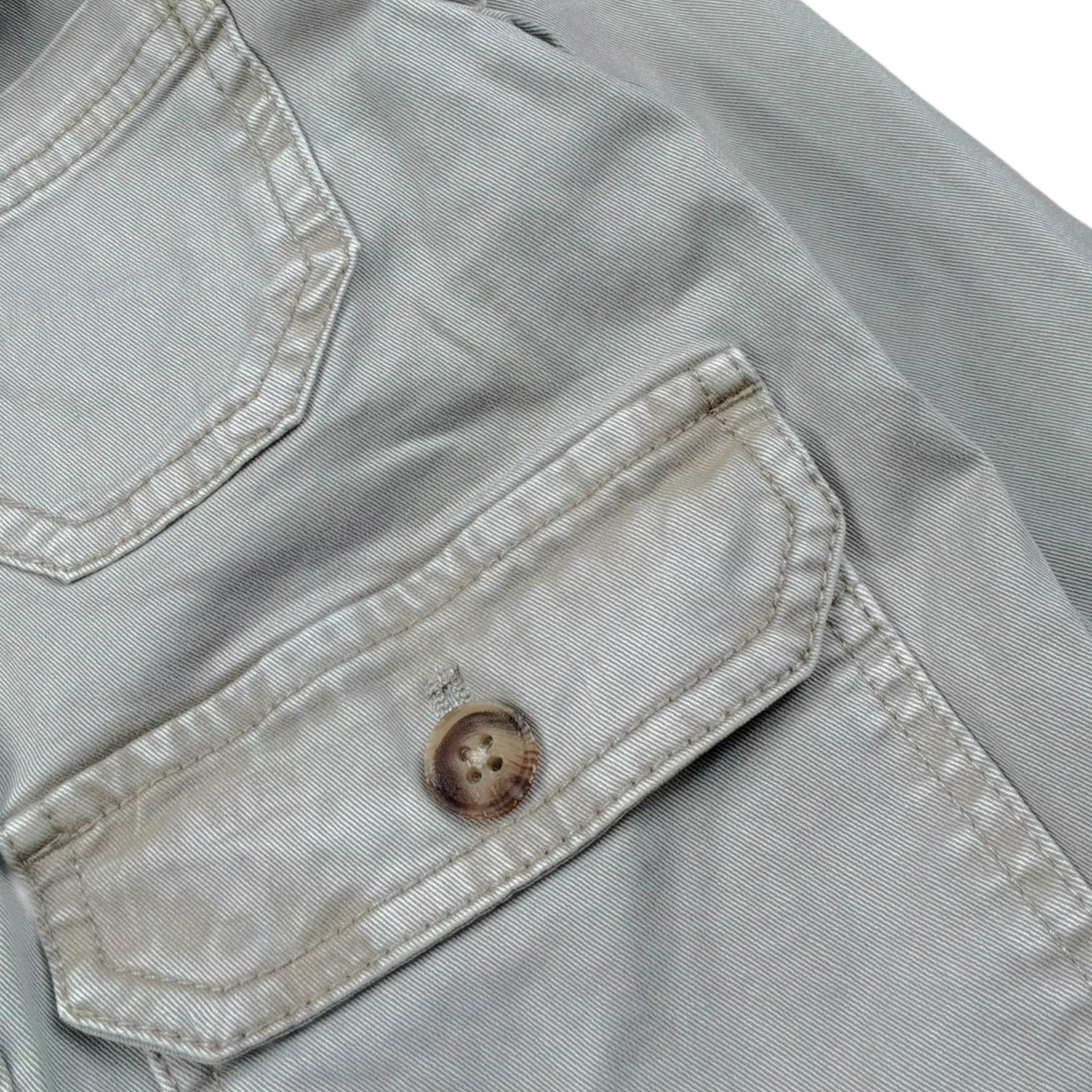 Pepe Feamo Camicia Tinta Unita con Taschini In Denim per Bambino PB401311 VERDE PEPE JEANS 