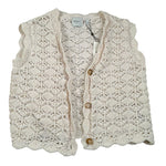 Pepe Feamo Gilet con Bottoni Ricamato per Bambina PG701111 PANNA PEPE FEAMO 
