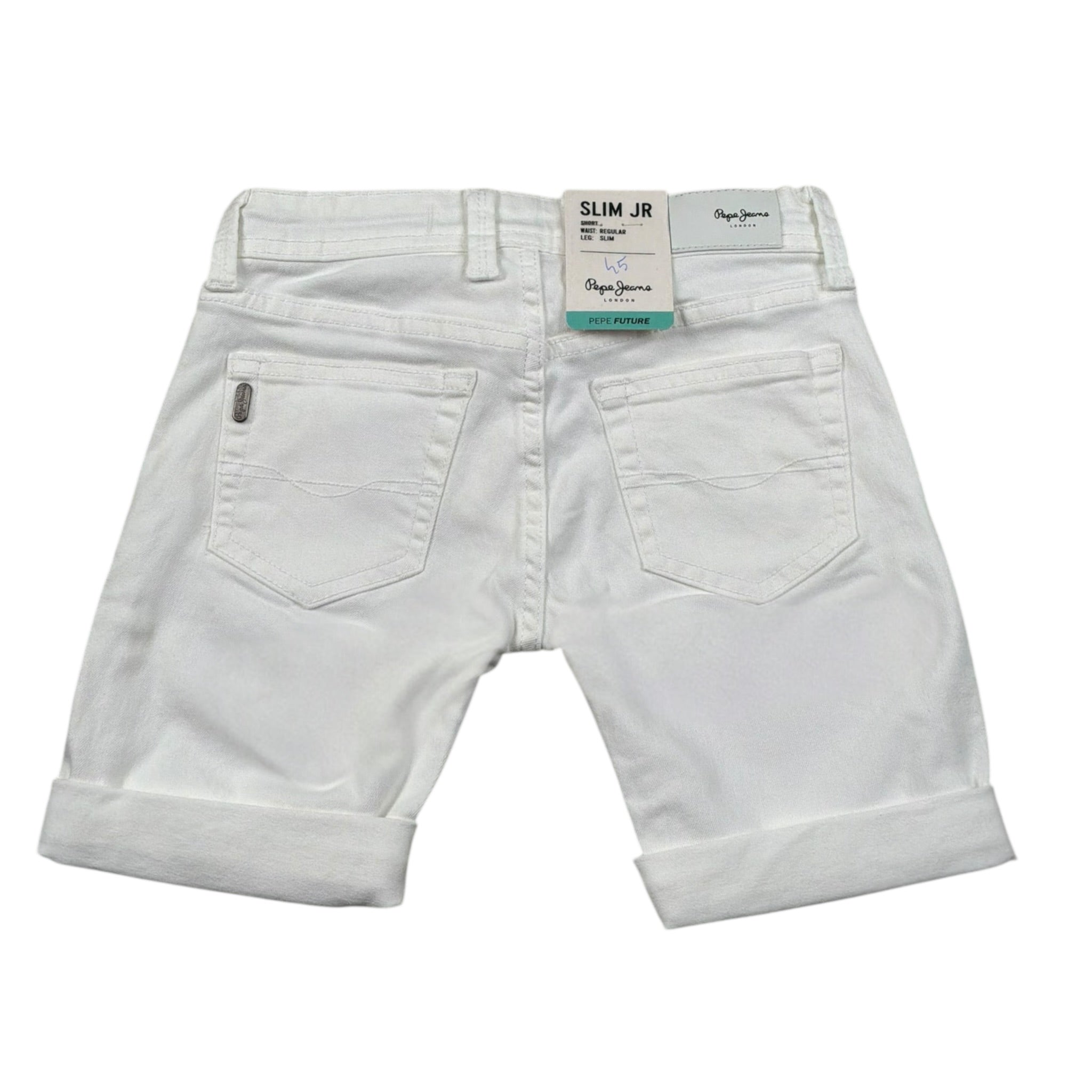 Pepe Jeans Bermuda Tinta Unita con Girovita Regolabile per Bambino PB800791TAB BIANCO PEPE JEANS 