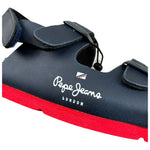 Pepe Jeans Sandalo Tinta Unita con Logo per Neonato PBS90056N BLU PEPE JEANS 