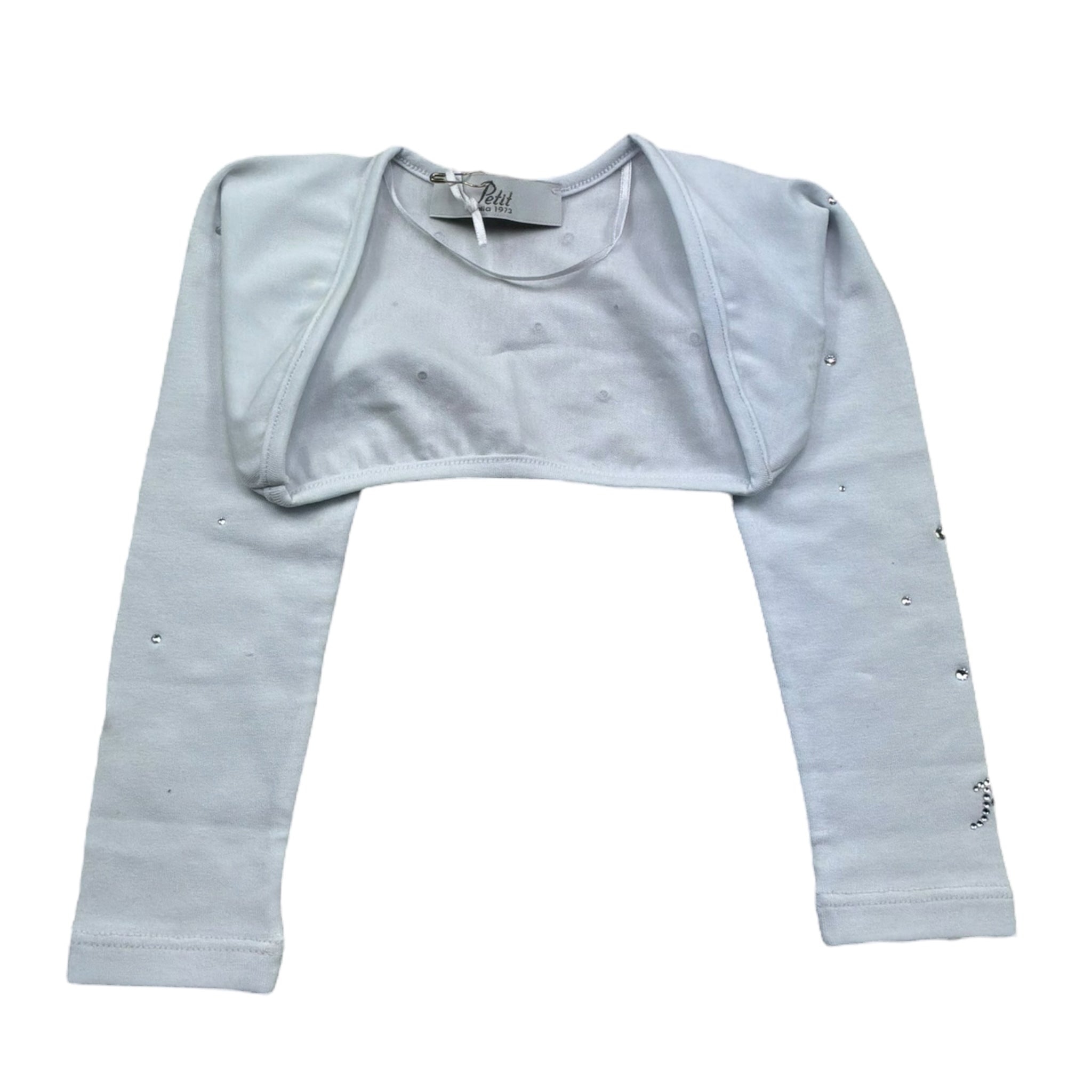 Petit Coprispalle Tinta Unita con Brillantini per Neonata S1213281S BIANCO PETIT 