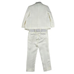 Petit Completo 5 Pezzi Giacca-Camicia-Bermuda-Papillon-Gilet  per Neonato S3515715L PANNA PETIT 