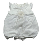 Petit Pagliaccetto Giromanica tinta unita con Tull Bianco per Neonata S7214562 BIANCO PETIT 