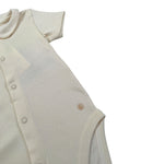 Petit Bateau Body tinta unita Mezza Manica Beige per Neonato A09MP BEIGE PETIT BATEAU 