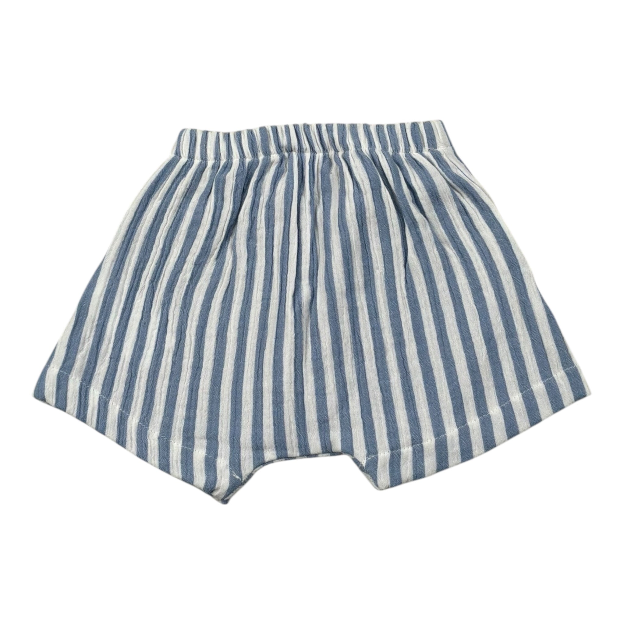 Petit Indi Bermuda Bicolore con Elastico In Vita per Neonato BERRIG BIANCO/AZZURRO PETIT INDI 