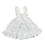 Petit Indi Top Tinta Unita con Balze per Neonata SS25B0923 BIANCO PETIT INDI 