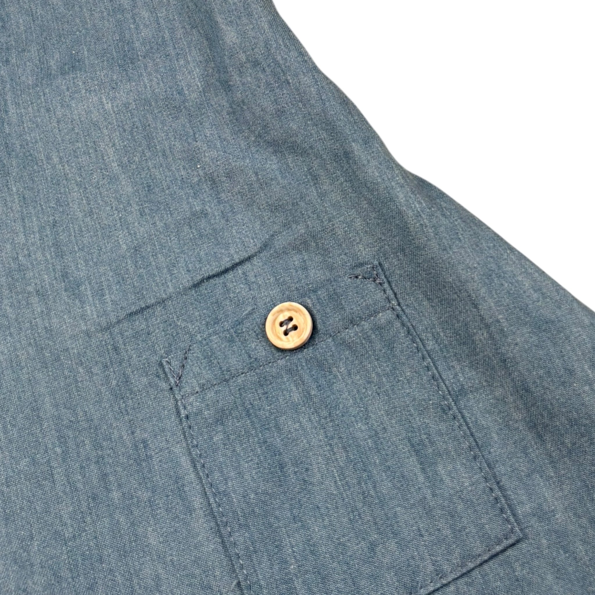 Petit Indi Salpette Tinta Unita In Denim per Neonata SS25B2637 BLU PETIT INDI 