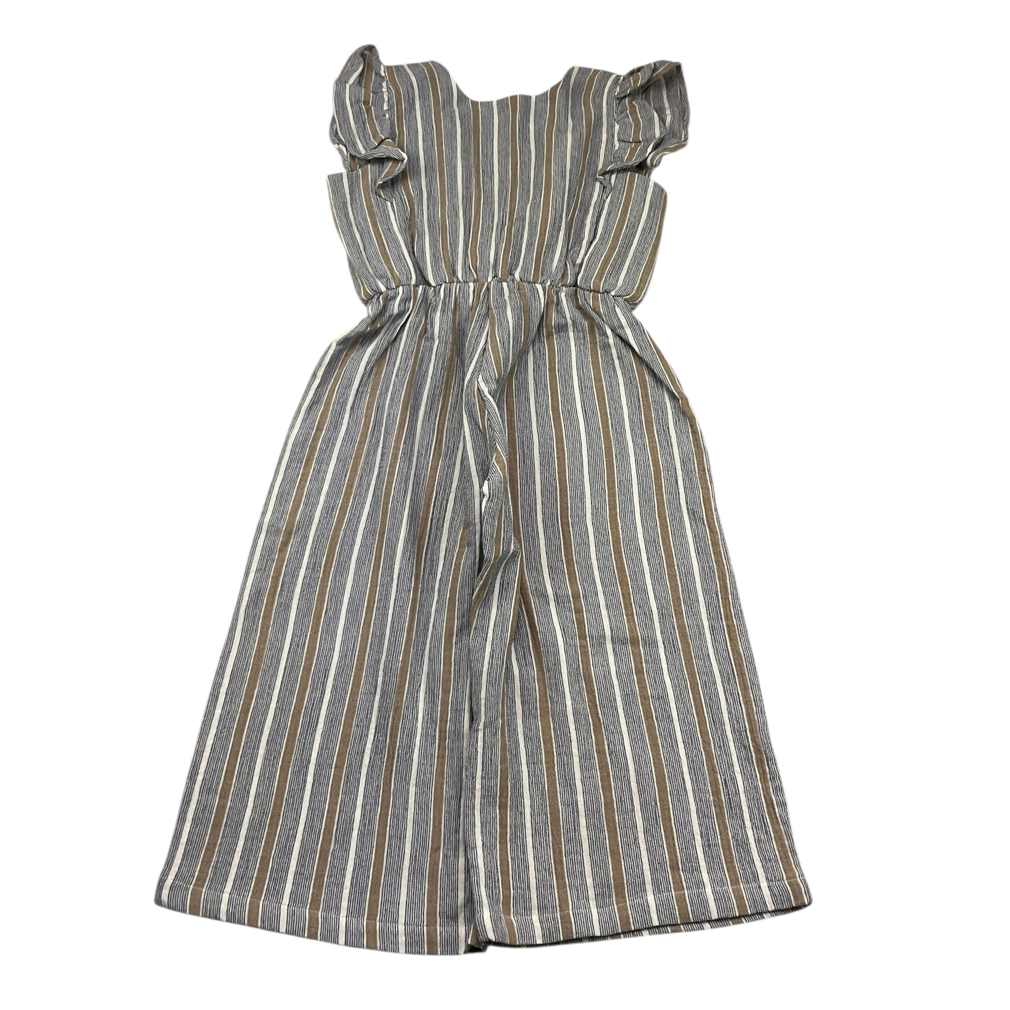 Petit Indi Tuta Intera Tinta Unita con Fantasia A Righe per Bambina SS25BK5229 BLU PETIT INDI 