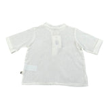 Petit Indi camiciaMezza Manica Girocollo Tinta Unita  per Neonato SS25BK7120XN BIANCO PETIT INDI 