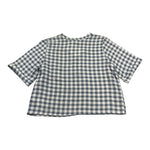 Petit Indi Camicia Tinta Unita con Fantasia A Quadri per Bambino SS25BK7133 BLU PETIT INDI 