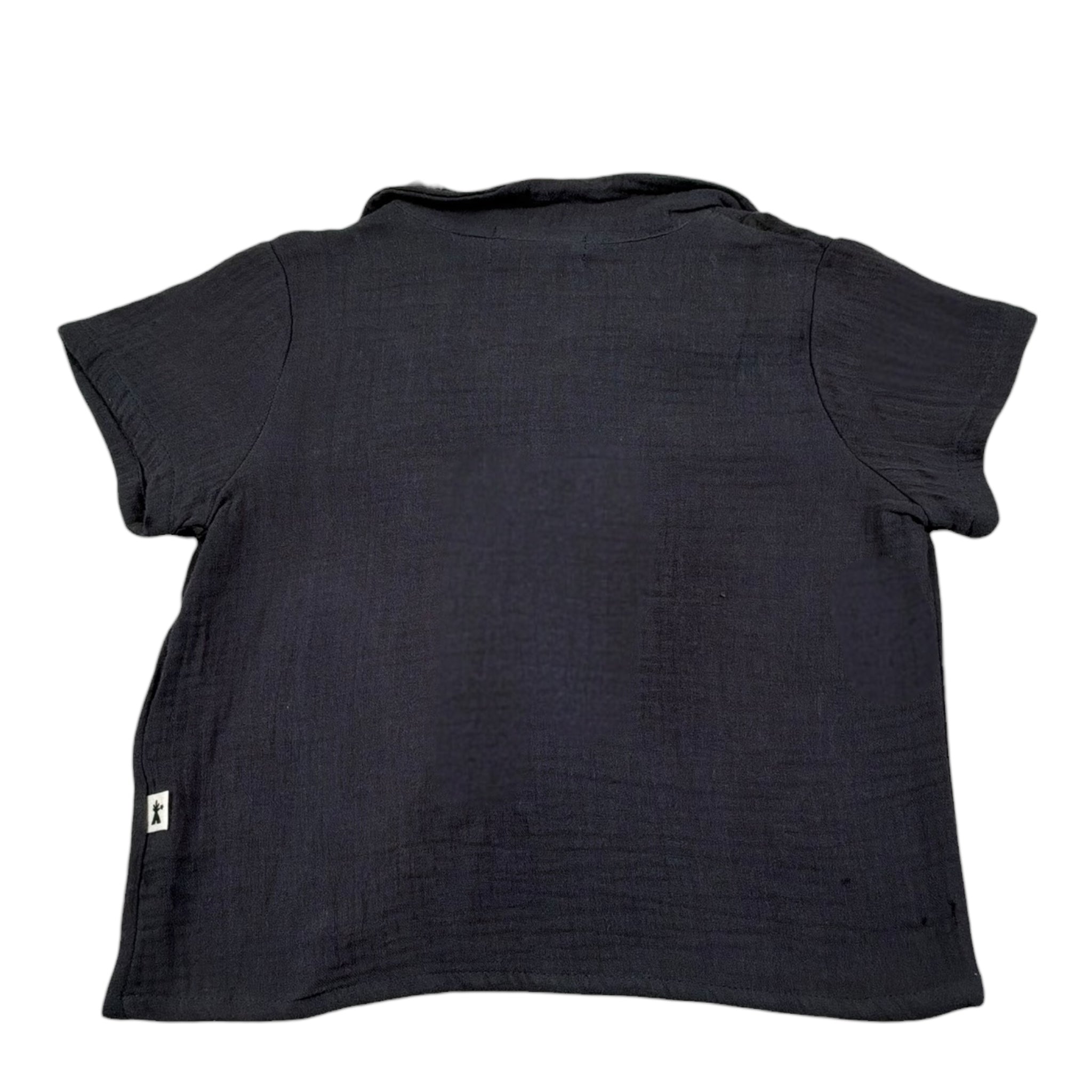 Petit Indi Camicia Mezza Manica Tinta Unita per Bambino SS25BK7326XJ GRIGIO PETIT INDI 