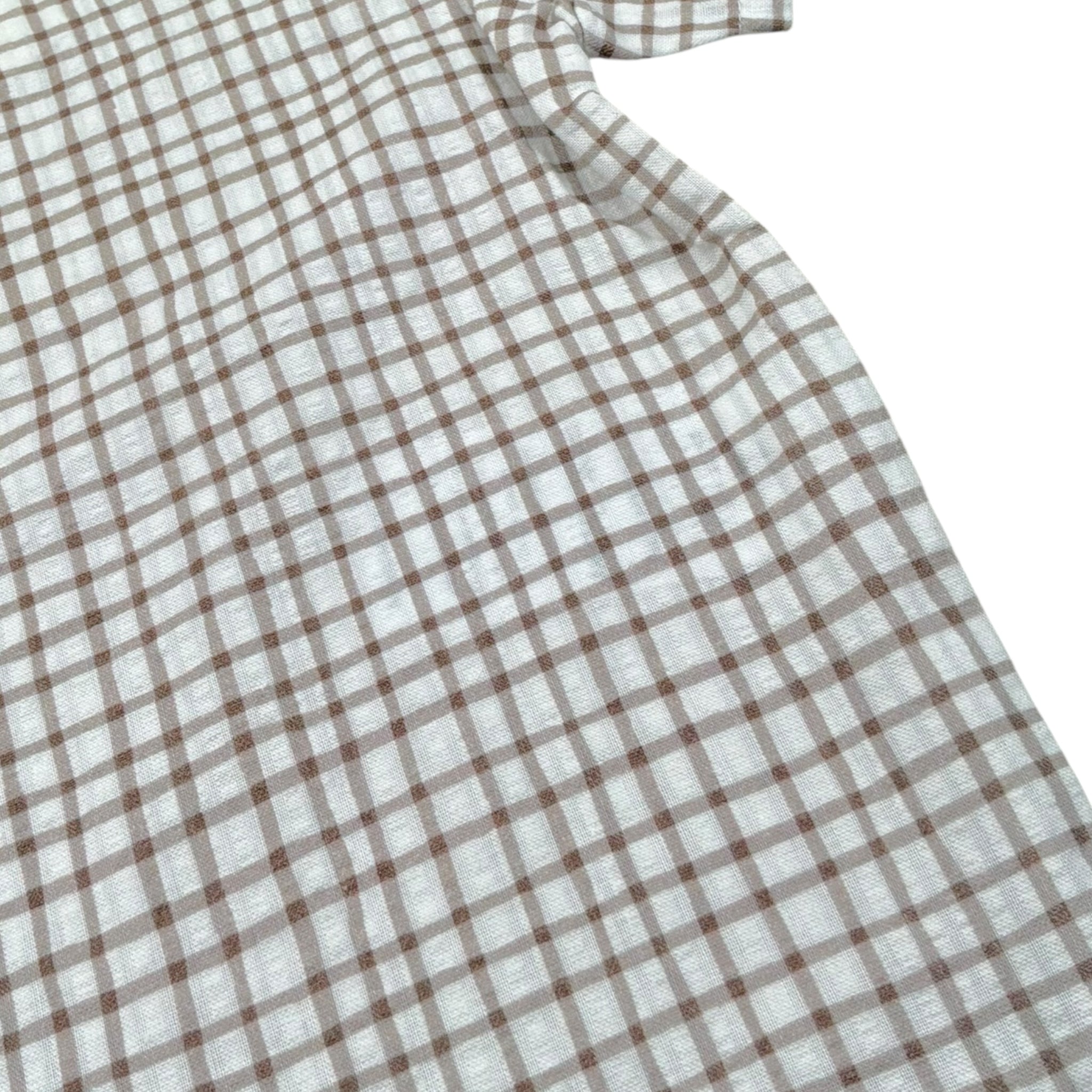 Petit Indi Camicia Tinta Unita con Fantasia A Quadri per Bambino SS25BK7427X BIANCO PETIT INDI 