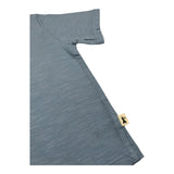 Petit Indi T-Shirt Tinta Unita con Bottone per Neonato SS25BK7655 BLU PETIT INDI 