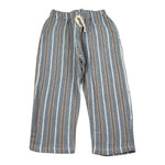 Petit Indi Pantalone Tinta Unita con Fantasia A Righe per Bambino SS25BK8229X BLU PETIT INDI 