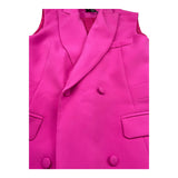 Petit Posh Giacca Tinta Unita Doppiopetto per Bambina GFJS25036GC FUXIA PETIT POSH 