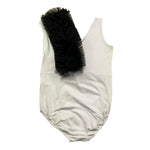Petit Posh Body Giromanica Tinta Unita con Tulle per Bambina GFJS25073BD BIANCO/NERO PETIT POSH 