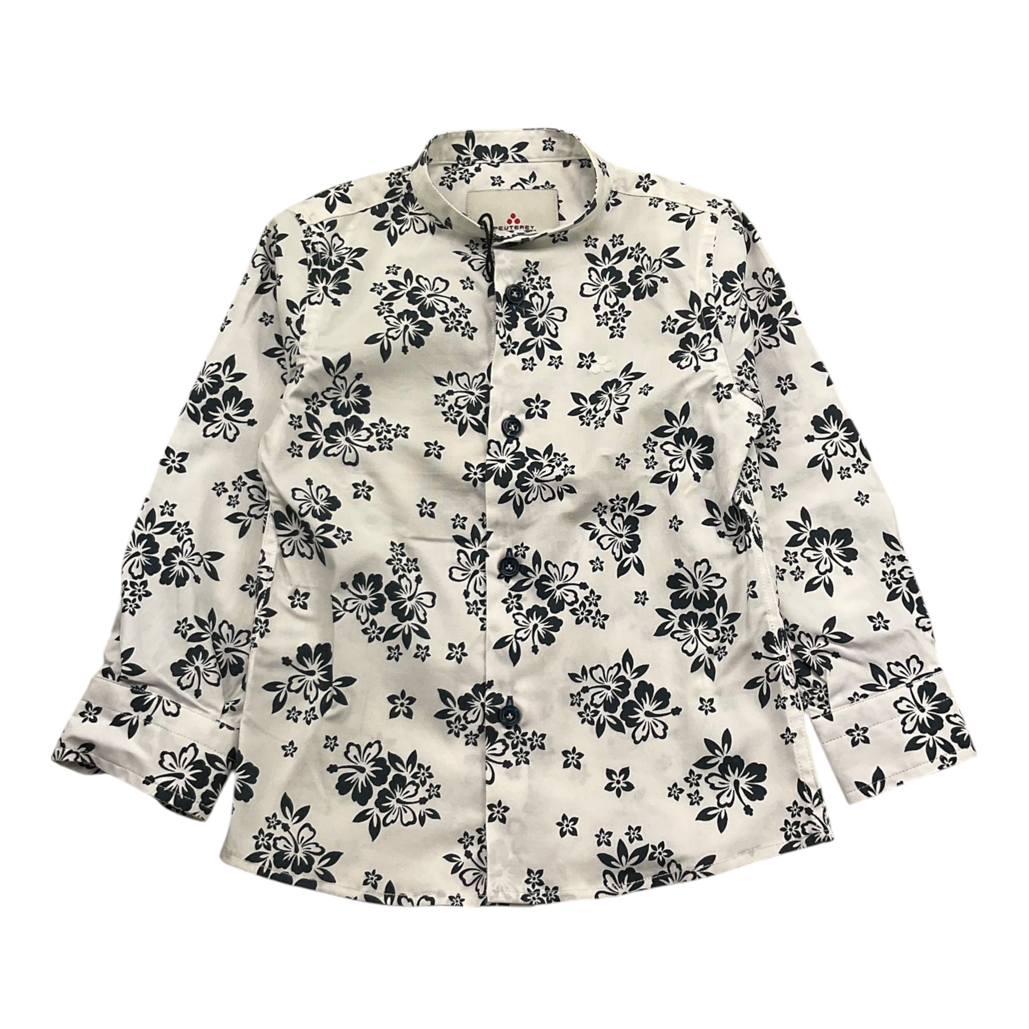 Peuterey Camicia Manica Lunga Tinta Unita con Stampe Floreali per Neonato PTB1755 BIANCO PEUTEREY 
