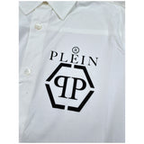 Philipp Plein Camicia Manica Lunga tinta unita con Stampa Bianco per Bambino 2MC001 BIANCO PHILIPP PLEIN 