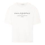 Philosophy T-Shirt Girocollo Tinta Unita con Stampa per Bambina I1E605XX BIANCO PHILOSOPHY 