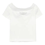 Philosophy T-Shirt Tinta Unita con Scollo A Barca per Bambina I1E618 BIANCO PHILOSOPHY 