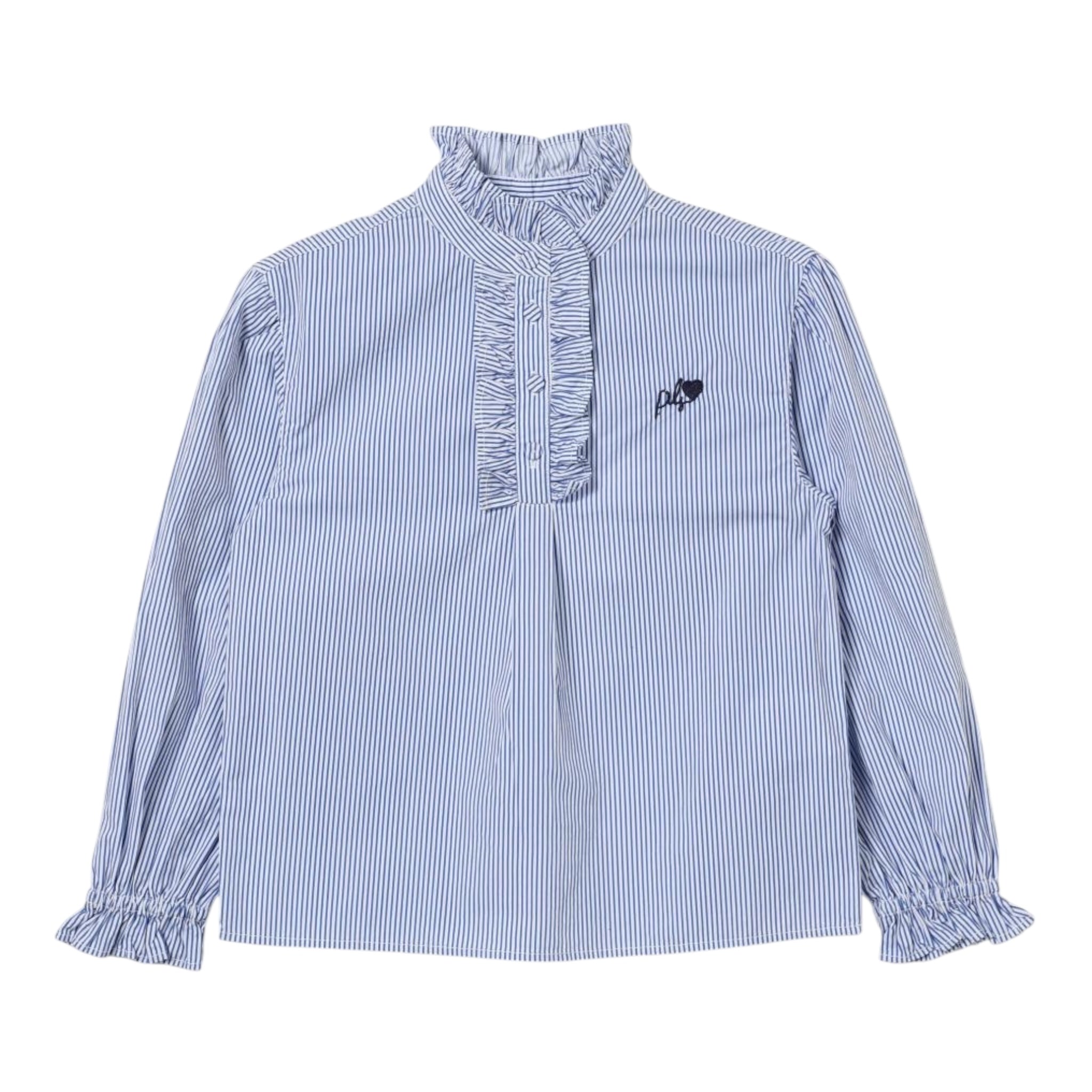 Philosophy Camicia Tinta Unita Manica Lunga Fantasia A Righe per Bambina PFCA029 BIANCO PHILOSOPHY 