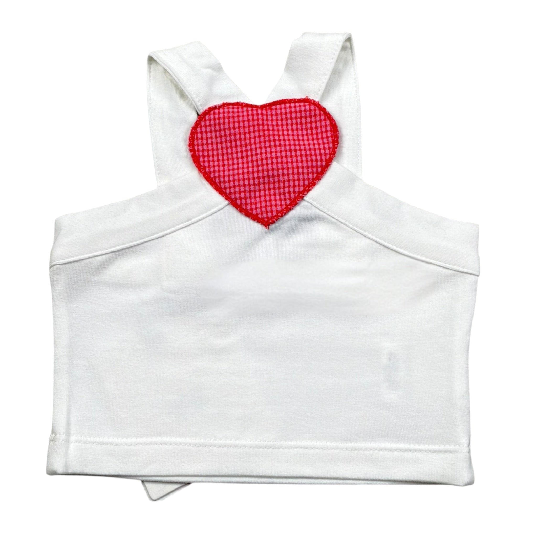 Piccola Ludo Top Tinta Unita con Applicazione per Bambina BS10WB001 BIANCO PICCOLA LUDO 