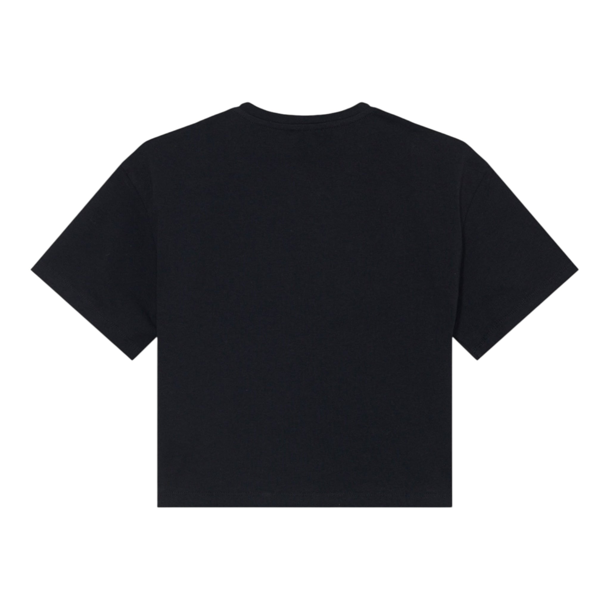 Pinko T-Shirt Girocollo Tinta Unita con Logo per Bambina KFTS001 NERO PINKO 
