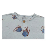 Play Up T-Shirt Girocollo Tinta Unita con Stampe per Neonato PA011AQ11054N AZZURRO PLAY UP 