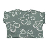 Play Up T-Shirt Girocollo Tinta Unita Stampa Fantasia per Neonata PA022AQ11053 VERDE PLAY UP 