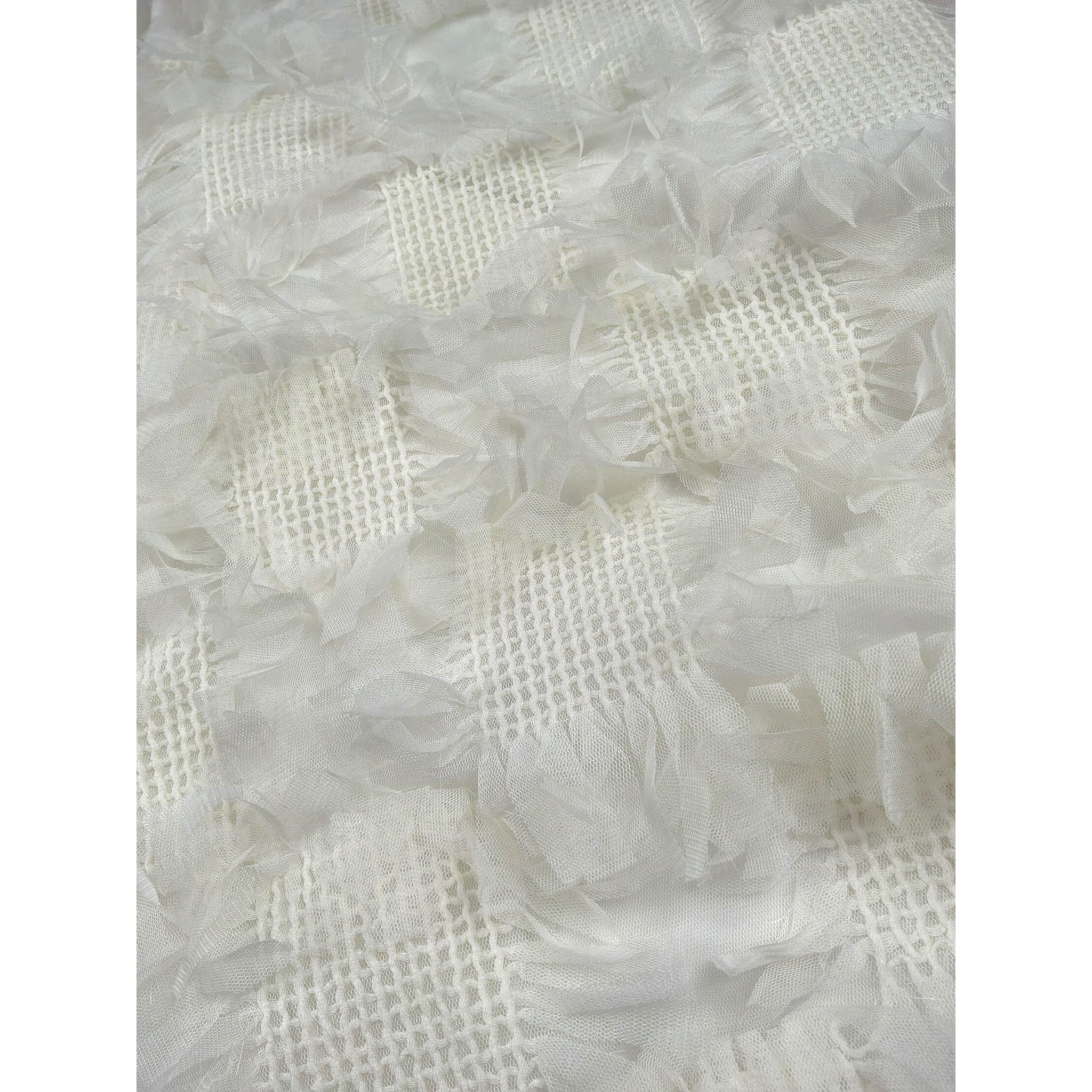 Please Abito Tinta Unita con Tulle per Bambina AB25290G73 PANNA PLEASE 