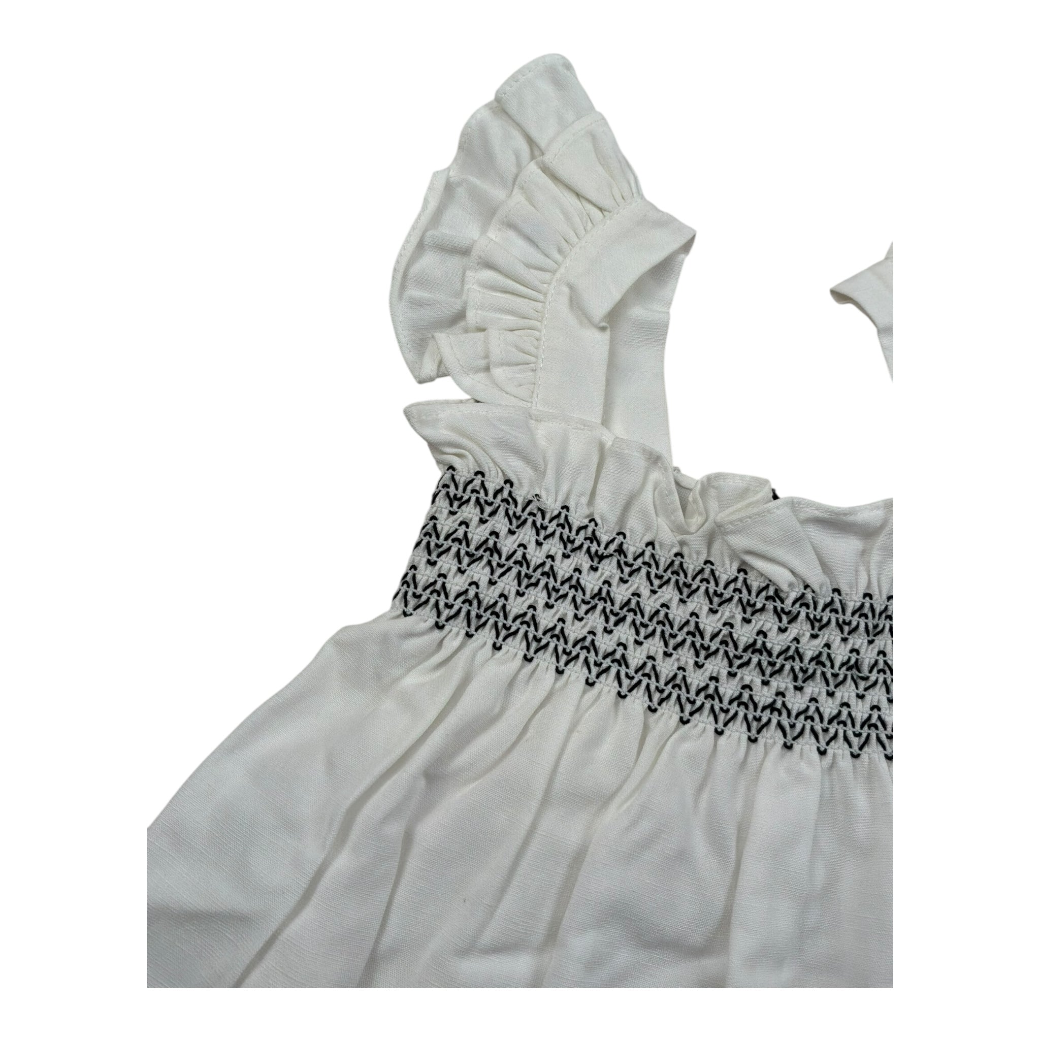 Please Camicia Giromanica Tinta Unita per Bambina CC00300G71J BIANCO PLEASE 