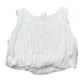 Please Top Tinta Unita con Elastico per Bambina CC05360G73 BIANCO PLEASE 