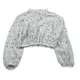 Please Camicia Tinta Unita con Fantasia per Bambina CL13364G73 PANNA PLEASE 