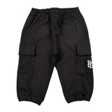Please Pantalone Tinta Unita con Elastico In Vita per Neonato FJ19042B71 NERO PLEASE 