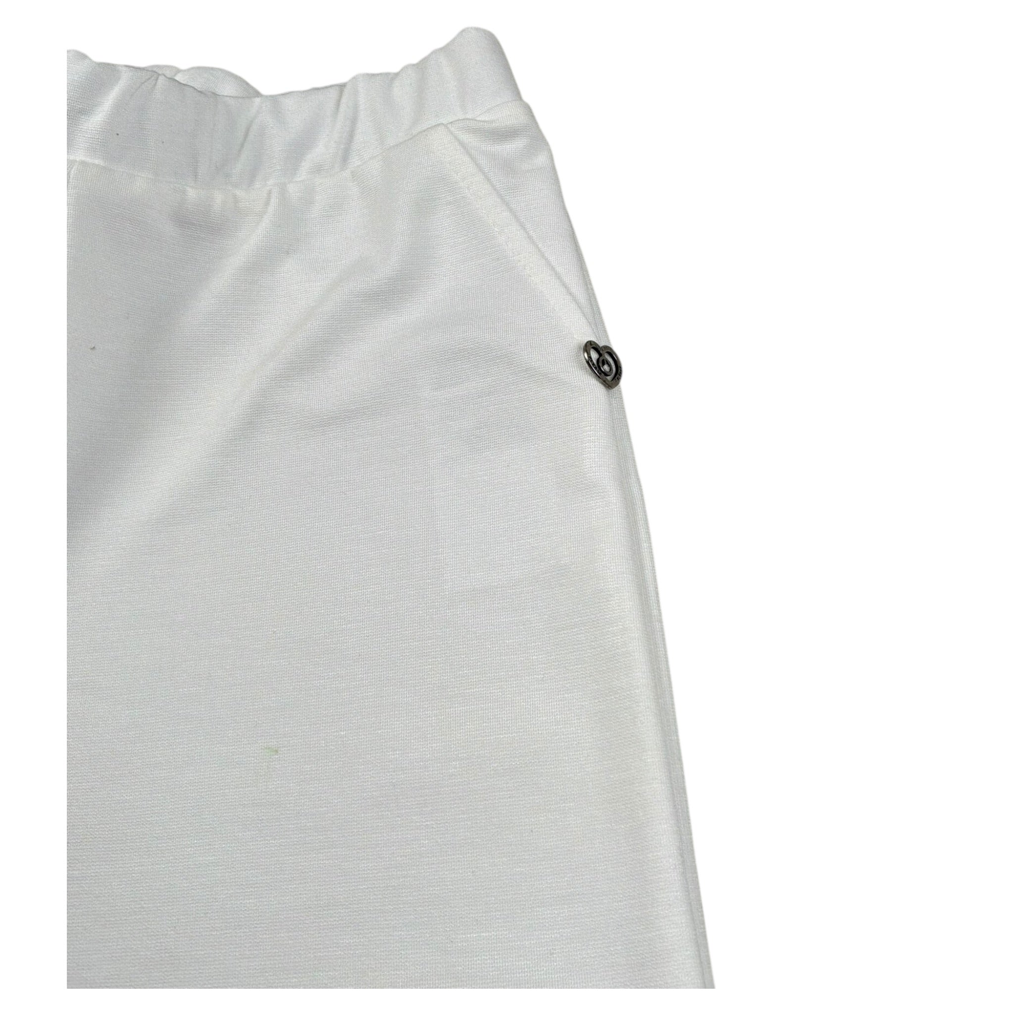 Please Pantalone Tinta Unita Modello Palazzo per Bambina JB29012G73JJ PANNA PLEASE 