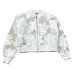 Please giubbinoTinta Unita con Zip E Ricami per Bambina JB37384G73 BIANCO PLEASE 