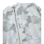 Please giubbinoTinta Unita con Zip E Ricami per Bambina JB37384G73 BIANCO PLEASE 