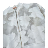 Please giubbinoTinta Unita con Zip E Ricami per Bambina JB37384G73 BIANCO PLEASE 