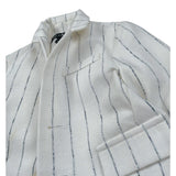 Please Giacca Tinta Unita con Fantasia A Righe per Neonato JB40131B73 BIANCO PLEASE 