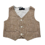 Please Gilet Tinta Unita  per Neonato JH02301B73 MARRONE PLEASE 