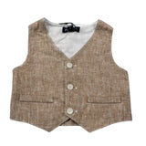 Please Gilet Tinta Unita  per Neonato JH02301B73 MARRONE PLEASE 