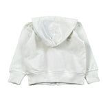 Please Felpa Tinta Unita con Zip E Stampa per Neonato LK06042B71N BIANCO PLEASE 