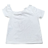 Please T-Shirt Tinta Unita con Applicazioni per Bambina MB32070G73 BIANCO PLEASE 