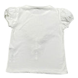 Please T-Shirt Girocollo Tinta Unita con Tulle per Bambina MB33030G73J BIANCO PLEASE 