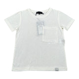 Please T-Shirt tinta unita con Taschino Panna per Bambino MBB9030B72X PANNA PLEASE 