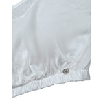 Please T-Shirt Tinta Unita con Elastico per Bambina MBC4030G72 BIANCO PLEASE 