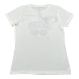 Please T-Shirt tinta unita con Stampa Bianco per Bambina MBD1030G72 BIANCO PLEASE 