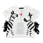 Please T-Shirt Girocollo tinta unita con Stampa Bianco per Neonata MBF4030G20 BIANCO PLEASE 