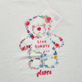 Please T-Shirt Girocollo tinta unita con Stampa Bianco per Neonata MBF4030G60 BIANCO PLEASE 