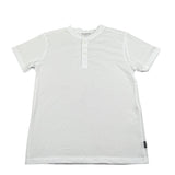 Please T-Shirt Tinta Unita con Bottoni per Bambino ME03030B72 BIANCO PLEASE 